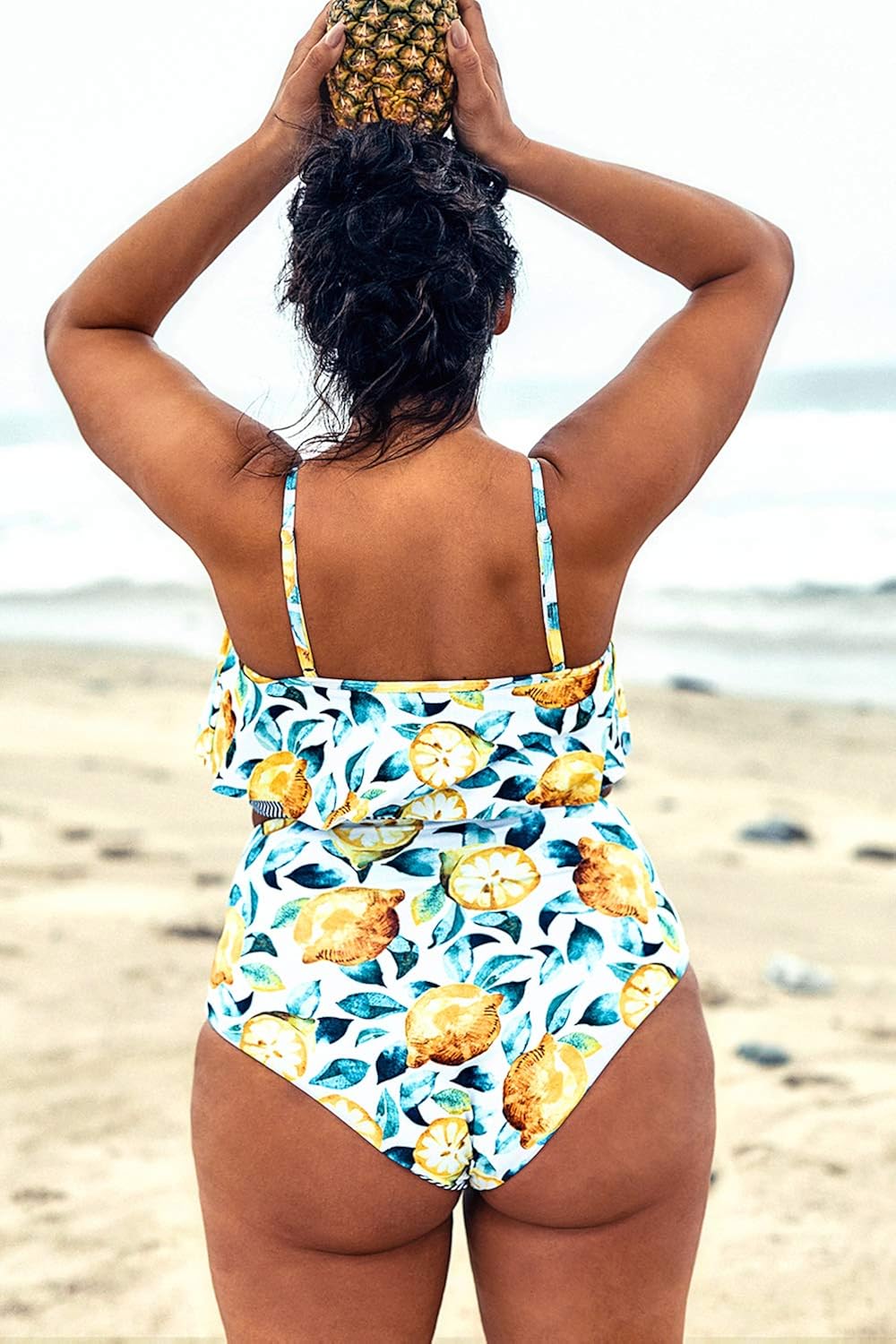 Plus size lemon bathing suit Clearance