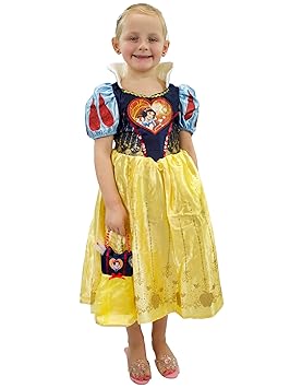 Disney Mädchen Schneewittchen Kostüm Kleid und Tasche Gelb 116