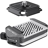 PGYTECH Quick Release Plate & Clamp V2, Arca Swiss Plate Camera Mount Adapter with 1/4" to 3/8" Screw Thread for Sony/Nikon/Fuji/Canon/DJI Switch Between Tripod/Monopod/Slider/Stabilizer