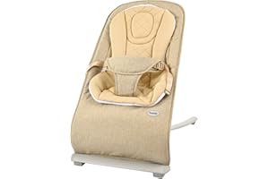 KIDSVIEW Baby Bouncer Seat, Baby Bouncer, Bouncer for Babies 0-6 Months, Infant Bouncer Seat & Infant to Toddler Rocker with 3-Point Harness Easy to Fold (Khaki)
