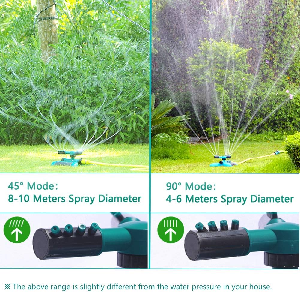 SZMZ Water Sprinkler Lawn Sprinkler, 360 Degree Rotating Durable and Portable Automatic Garden Sprinkler for Yard and Kids, Connected in Series for Large Area Irrigation and Easy to Install : Garden & Outdoor