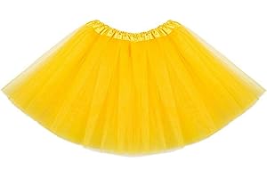 ASLANA Kids Tutu Skirts 3 Layered Tulle, Fit Most 4-11 yrs Little & Big Girls for Dance Party Costume