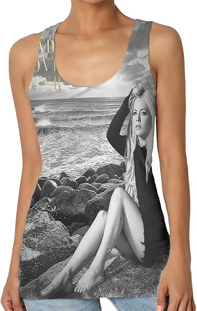 Amazon Com Guanrkon Avril Lavigne Women Fashion Vest Sleeveless Premium Tank Top Clothing