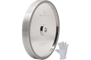 MORESUPERHARD CBN Grinding Wheel 8 inch 180 Grit,1" Wide,5/8" Arbor,Suitable for All Kinds of 8 inch Bench Grinders(180 Grit)