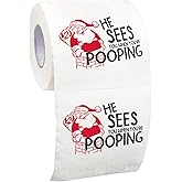 Christmas Toilet Paper Roll He Sees You When You're Pooping - Funny Toilet Paper, Funny Merry Christmas Novelty Gifts, Perfect for White Elephant and Holiday Parties - Santa, Xmas, Holiday Gag Gifts