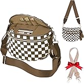 Bum Bag Checkered Crossbody Bag for Women, Nylon Bum Bags with Adjustable Strap Oversized Waist Purse Women's Large Fanny Pack