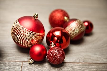 Decorazioni Natalizie Palline.Heitmann Deco Natale Set Di 26 Palline Per Albero Di Natale 4 6 8 Cm Decorazioni Natalizie Da Appendere In Diverse Misure Palline Di Plastica Rosse Amazon It Casa E Cucina