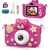 Kids Camera Toddler Digital Camera Little Girls Toy Camera for 3 4 5 7+ Years Old Boys Christmas Birthday Gifts for Kids Digital Camera 40MP Dual Lens 1080P HD Video Selfie Camera with 32GB SD Card