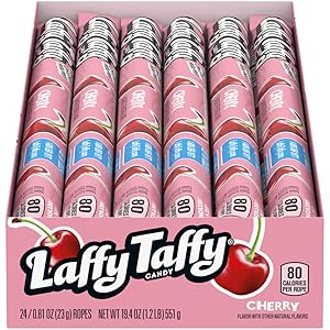 Laffy Taffy Rope, Cherry, 0.81 oz., Pack of 24