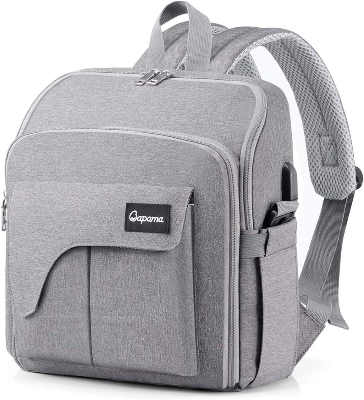 light grey baby changing bag