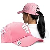 NJF Golf™ Adjustable Golf Cap for Women – Breathable Hat with Magnetic Ball Marker & Tee Holders, Lightweight Golf Hat