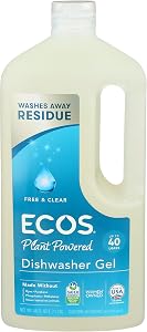 ECOS Free and Clear Automatic Dishwasher Gel, 40 fl oz