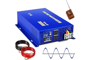 XYZ INVT 3000W Pure Sine Wave Inverter 24V to 110v 120v Surge 6000 Watt Power Inverter with Wireless Remote Switch for Solar System, Home Grid Off, Camping, RV. (3000W 24V)