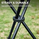 EVER ADVANCED Folding Tripod Stool 53 cm Lightweight Camping Chair Black view 7