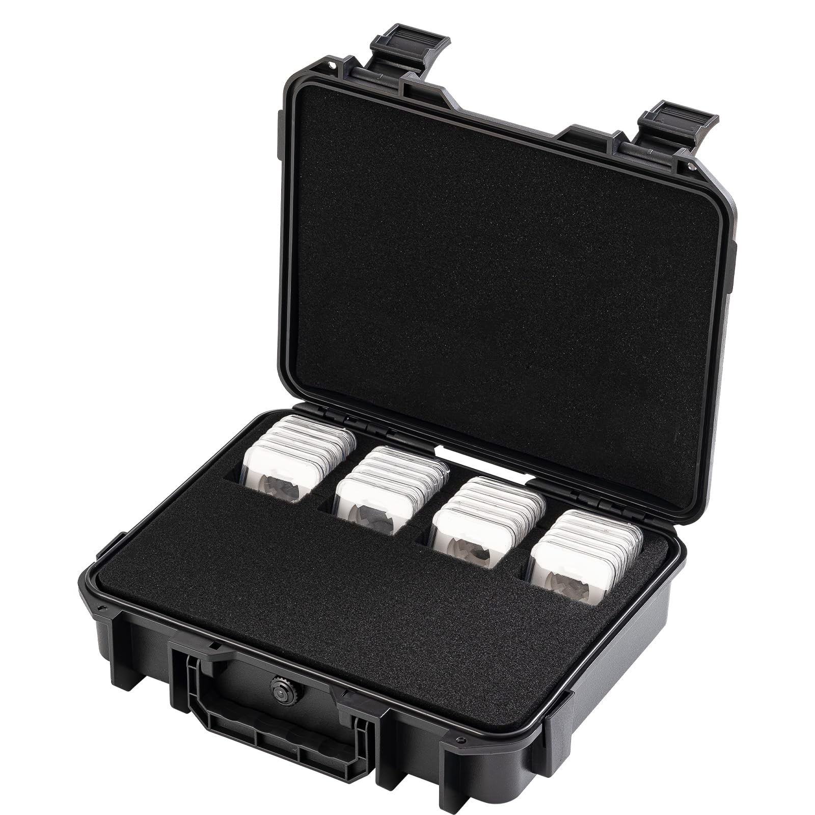 Photo 1 of Graded Coin Slab Case Fits PCGS, NGC & More - Travel Holder Case for Storage, Transport, & Organization of Coin Collection/Customizable Pick & Pluck Foam