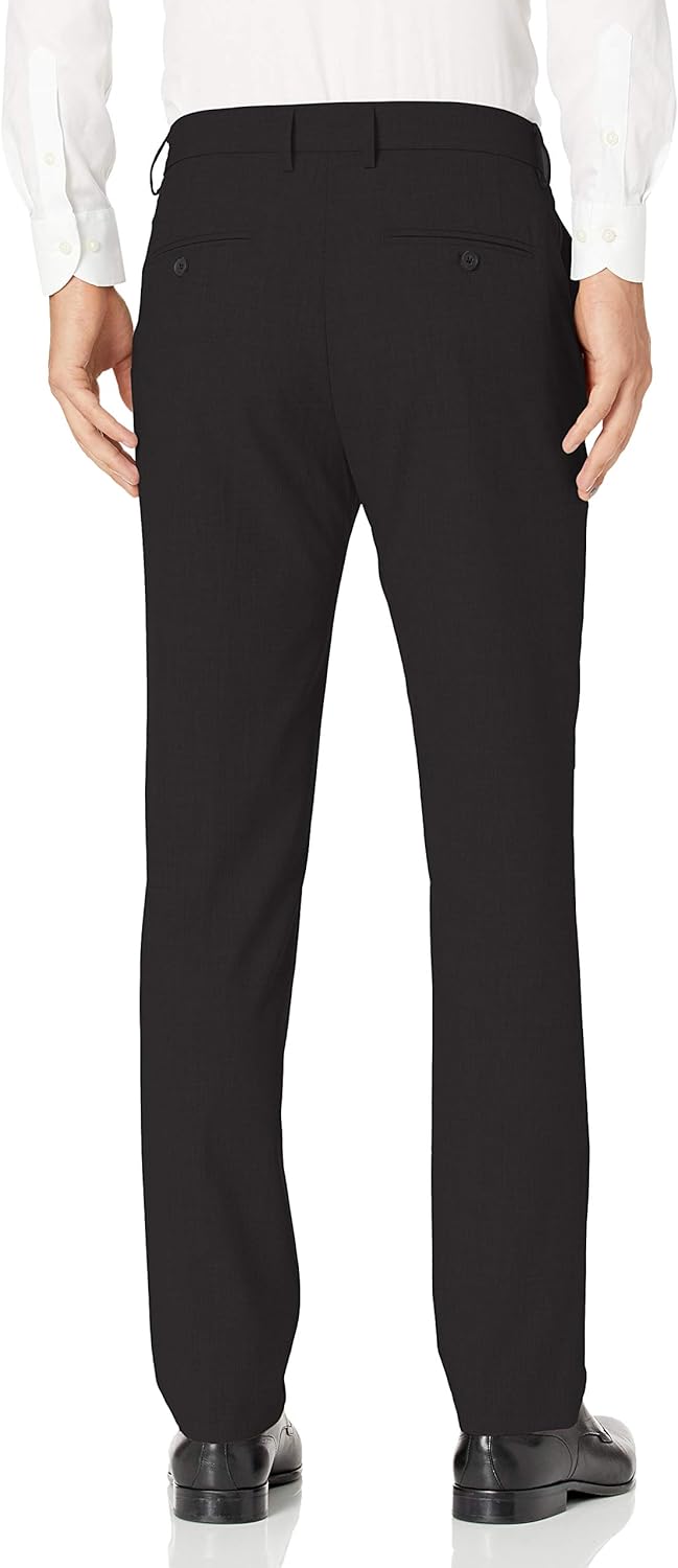 J.M. Haggar Men's Stretch Superflex Waist Slim Fit Flat Front Dress Pant at  Men’s Clothing store