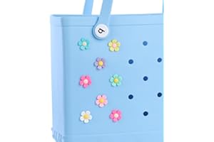Vagocom 8 Colors Flower Charms Accessories for Bogg Bag and Simply Southern Tote,Inserts Beach Bag Decorative Accessories