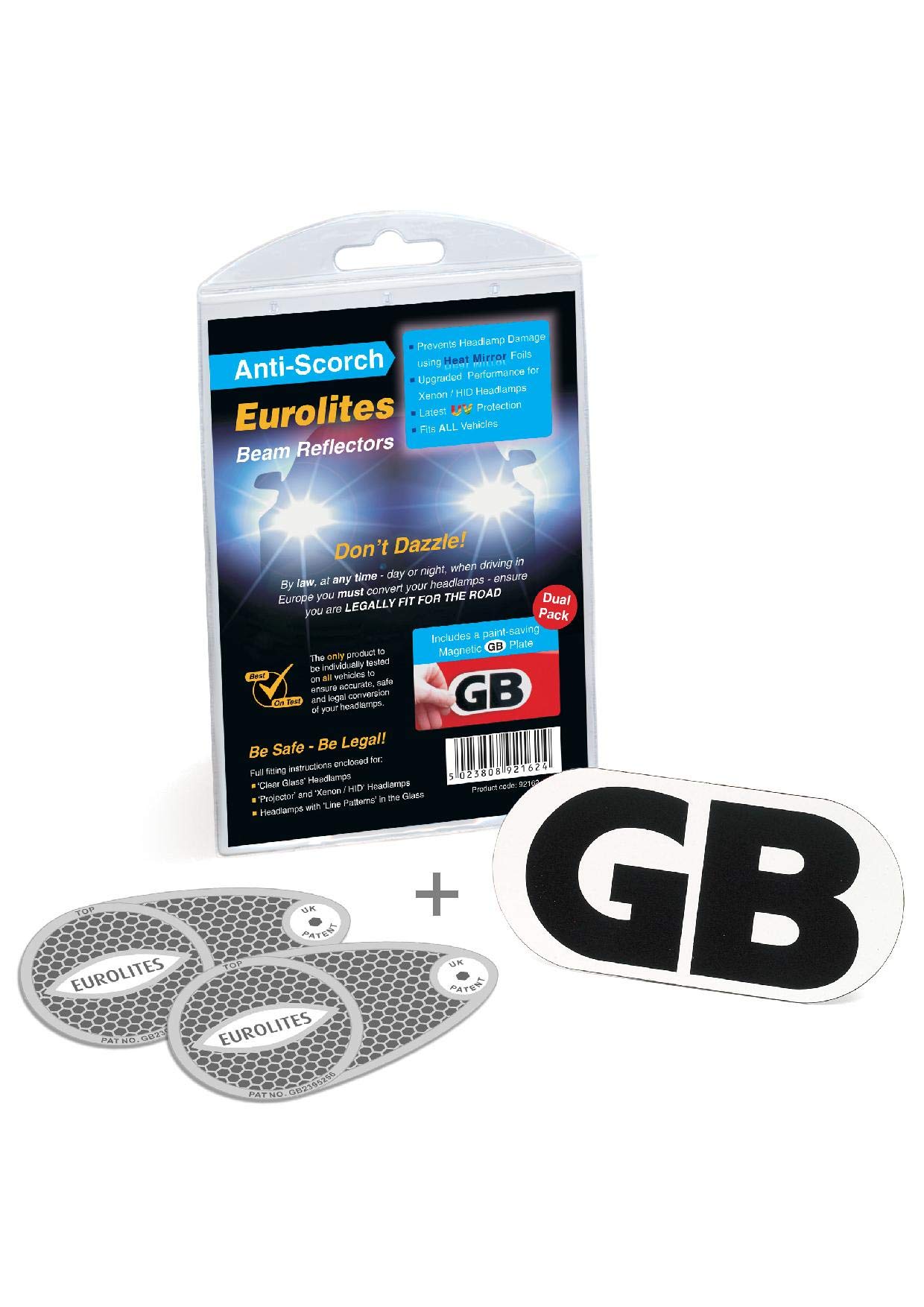 Travelspot SIM92160 Eurolites Headlamp Adapter and Magnetic GB Plate