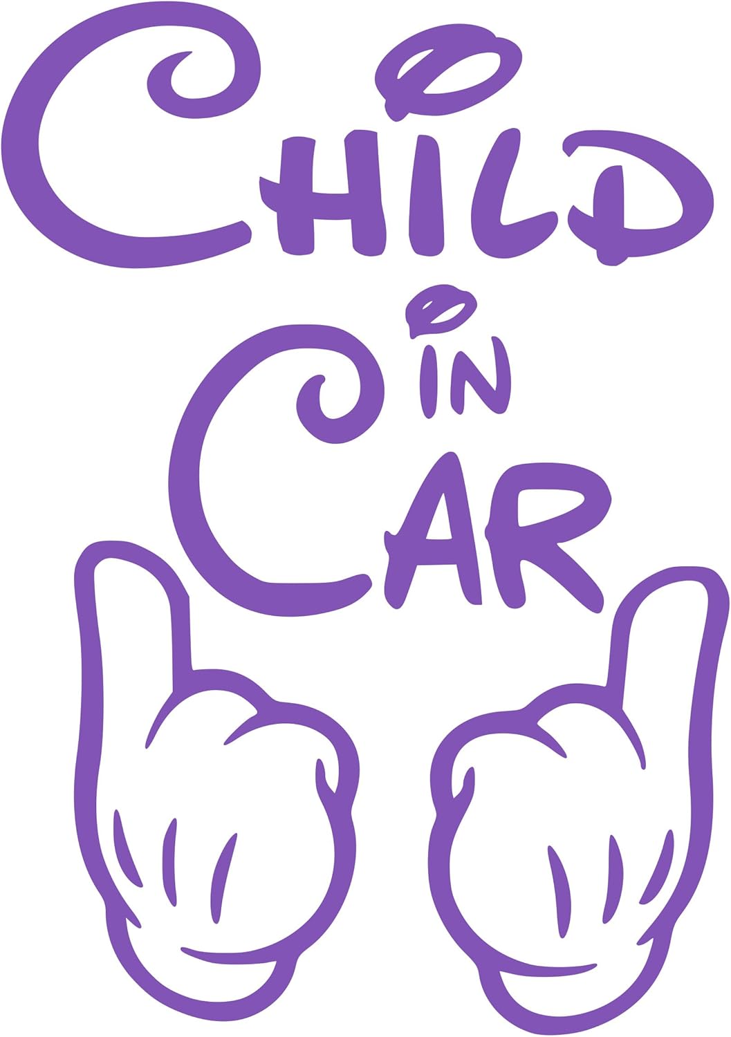 Amazon Co Jp 全16色 人気 チャイルド イン カー ステッカー Child In Car Sticker 車 用 シール Vinyl Decal バイナル デカール ステッカー Hands 1 紫 並行輸入品 ベビー マタニティ