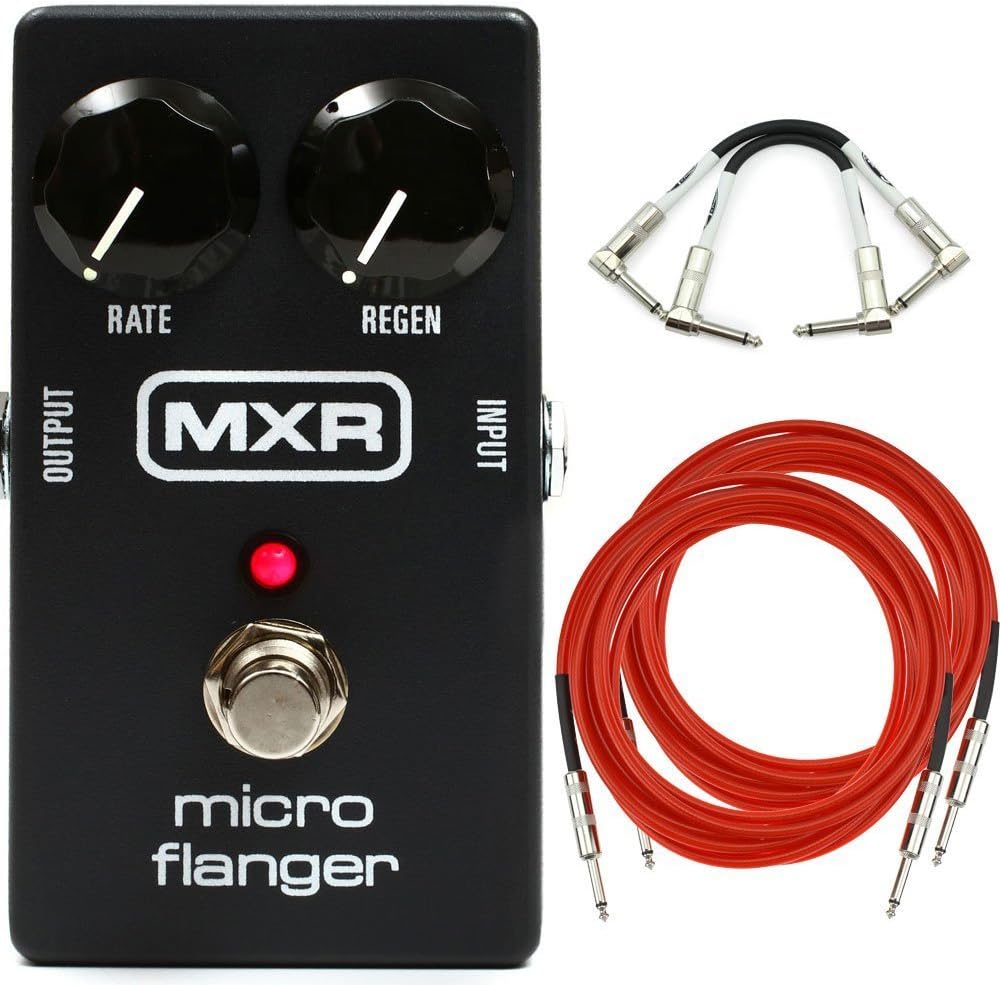 MXR M152 Micro Flanger Analog Guitar Effect Pedal + Cables