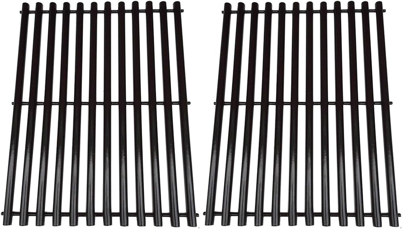 Wondjiont Porcelain Steel Cooking Grid/Cooking Grates, Replacement for Uniflame, Grill Master, Brinkmann and Nexgrill Gas Grills, Set of 2
