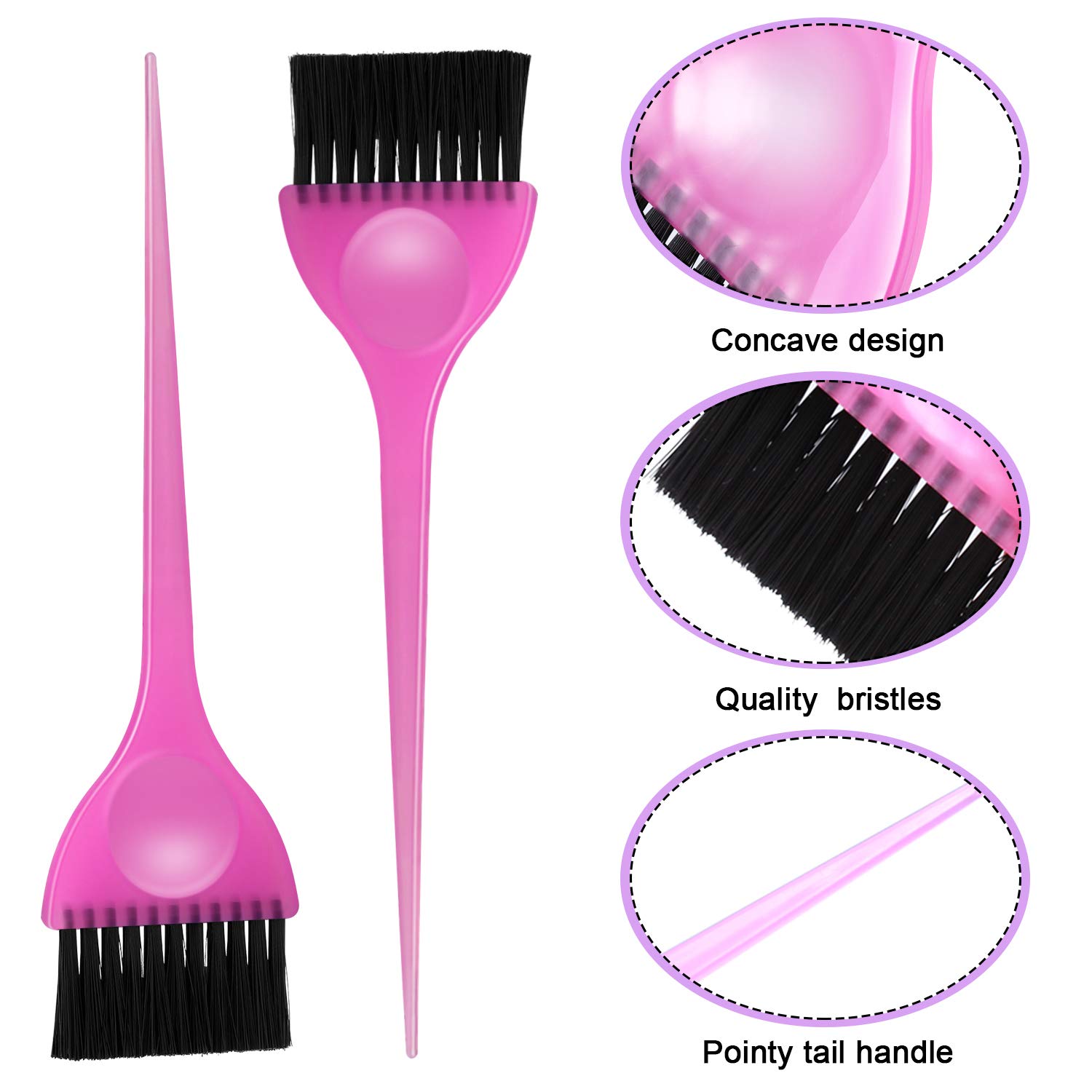 8 Pieces Hair Dye Brushes Hair Dyeing Coloring Brushes Hair Bleach Tinting Brushes with Black Bristles for Salon Home DIY Dyeing Styling Favors: Beauty