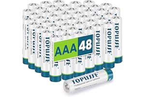 TOPUSSE 48 Pack AAA Batteries, Long Lasting Alkaline 1.5v LR03 Leakproof Triple A Size Battery,10-Year Shelf Life