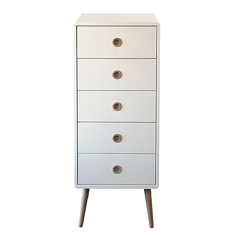 Steens Softline Kommode, 5 Schubladen, 41 x 105 x 39 cm (B/H/T), MDF, Weiß