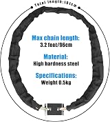 Diyife Heavy Duty Bike Lock 0.9m Anti-Theft Chain with 3 Keys Weatherproof view 2