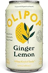 Olipop Sparkling Tonic, Ginger Lemon, 12 oz