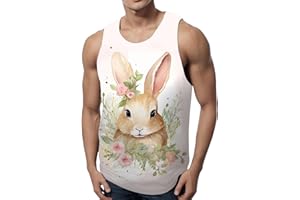 Easter Men's Tank Tops for Casual Everyday Wear – Digital 3D Printing Sleeveless Round Neck Vest for Men Easter Day