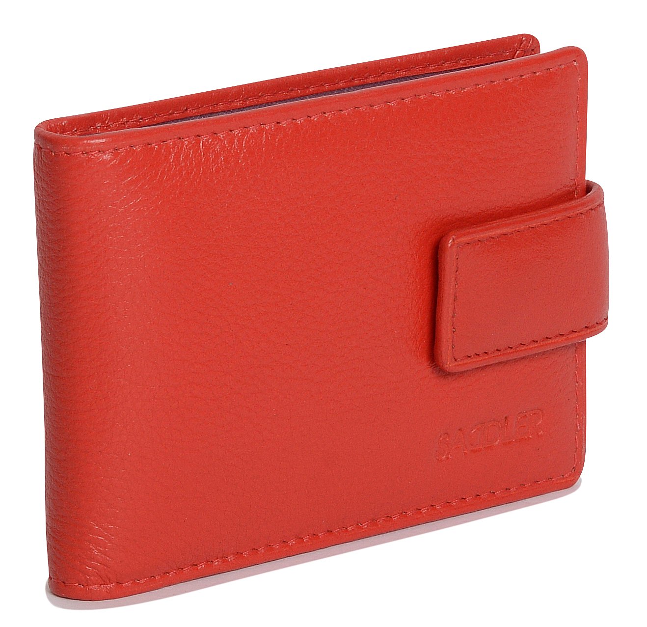 SADDLER "Robyn Cardholder – RFID Protected Real Leather Slim Wallet with 12 Card Slots – Compact East-West Card Case - Gift Boxed