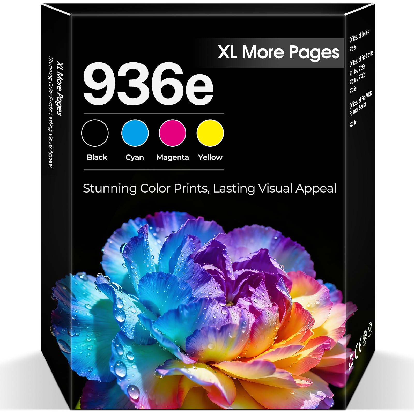 Photo 1 of 936e 936 Ink Cartridges OfficeJet Pro 9125e 9120e 9135e Compatible with HP 936e 936 936XL Ink Combo Pack HP936 HP936e for OfficeJet 9122e Pro 9120e 9125e 9135e 9730e 9128e 9110b 9130b High Yield