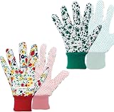 EASYLAVIE Ladies Small Gardening Gloves Women's Floral Cotton 2 Pairs Light Work view 7