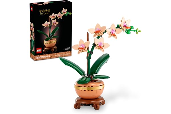 LEGO Botanicals Mini Orchid Building Set - Artificial, Fake Orchid for Home Decor, Adults Ages 18+ - Gift for Graduation- Ind