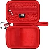Aproca Case Compatible with JBL Go 4 / Go 3 Ultra-Portable Waterproof Dustproof Bluetooth Speaker, Portable Storage Bag for Accessories -Red (Case Only)