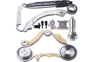 MRELC 94201S Timing Chain Kit w/Tensioner, Guide Rail, Sprockets,Compatible with Chevy Malibu Captiva Equinox Buick LaCrosse Regal Verano L4 2.0L 2.2L 2.4L