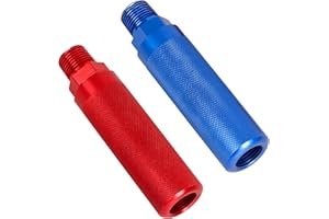 Vitonsbay Anodized Aluminum Gladhand Grips Glad Hand Extension Handle Set Red Blue for Truck and Trailers Easier Coupleling
