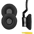 Geekria QuickFit Replacement Ear Pads Compatible with Jabra Biz 1100/Biz 1500/Biz 1900/Biz 2300/Biz 2400/Biz 2400 II Headphones, Repair Parts (Black)