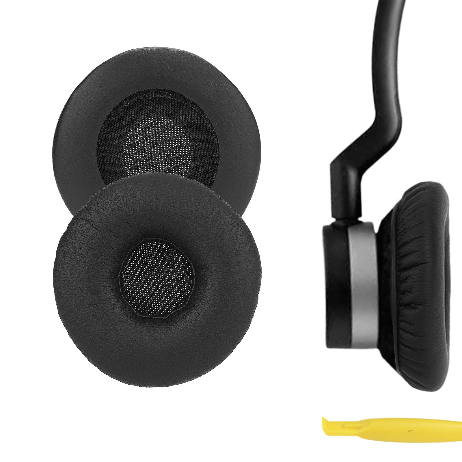 Geekria Replacement Ear Pads for Jabra Pro 9400/9450/ 9460/9465/ 9470/920/ 925/929/ 930/935, Biz 620/1100/ 1500/1900/ 2400/ 2400II/ GN2000 Headphones, Ear Cushions (Black)