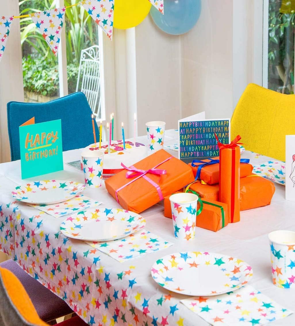 Talking Tables Colourful Star Paper Table Cover, Startcover, 180 x 120 cm - Image 4