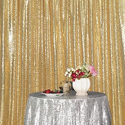 SquarePie Sequin Backdrop 6FT x 8FT Gold Background
