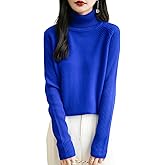 Chanyarn Women's Turtleneck 100% Merino Wool Sweater 2025 Fall Winter Classic Warm Soft Raglan Long Sleeve Knit Sweater
