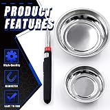 GLARKS 4Pc Magnetic Tool Trays w/ Pickup Stick Set 3" 4" 6" Round Bowls 10lb view 3