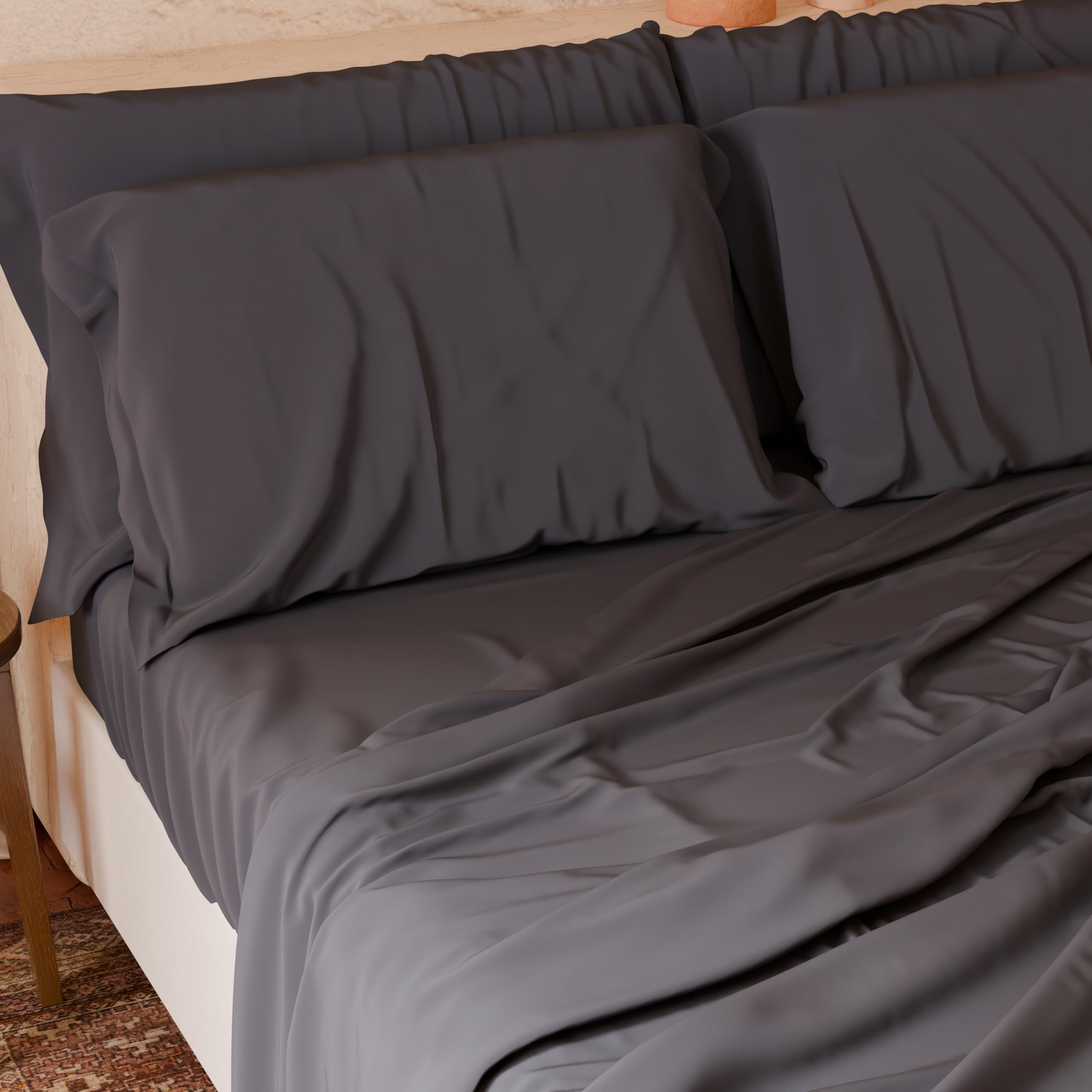 PETTI Artigiani Italiani, Percal Cotton Bedding Set, 100% Made in Italy, Dark Gray, 120 x 200 cm