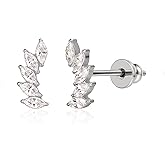 Limerencia F136 Pure Titanium Hypoallergenic Implant Grade Studs, G23 Small Dainty Cubic Zirconia Earrings for Women's Sensitive Ears