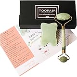 ToopAir Gua Sha & Jade Roller Beauty Tool Set – Face, Eyes, Neck and Body Massager – Premium Real Jade Stone for Massaging, Scraping – Anti Aging, No Wrinkles Eyes, Facial Skin Care Massage Kit