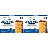 Amazon Grocery, Blueberry Fruit &amp; Grain Cereal Bars, 1.3 Oz, 8 Ct (Pack of 2)