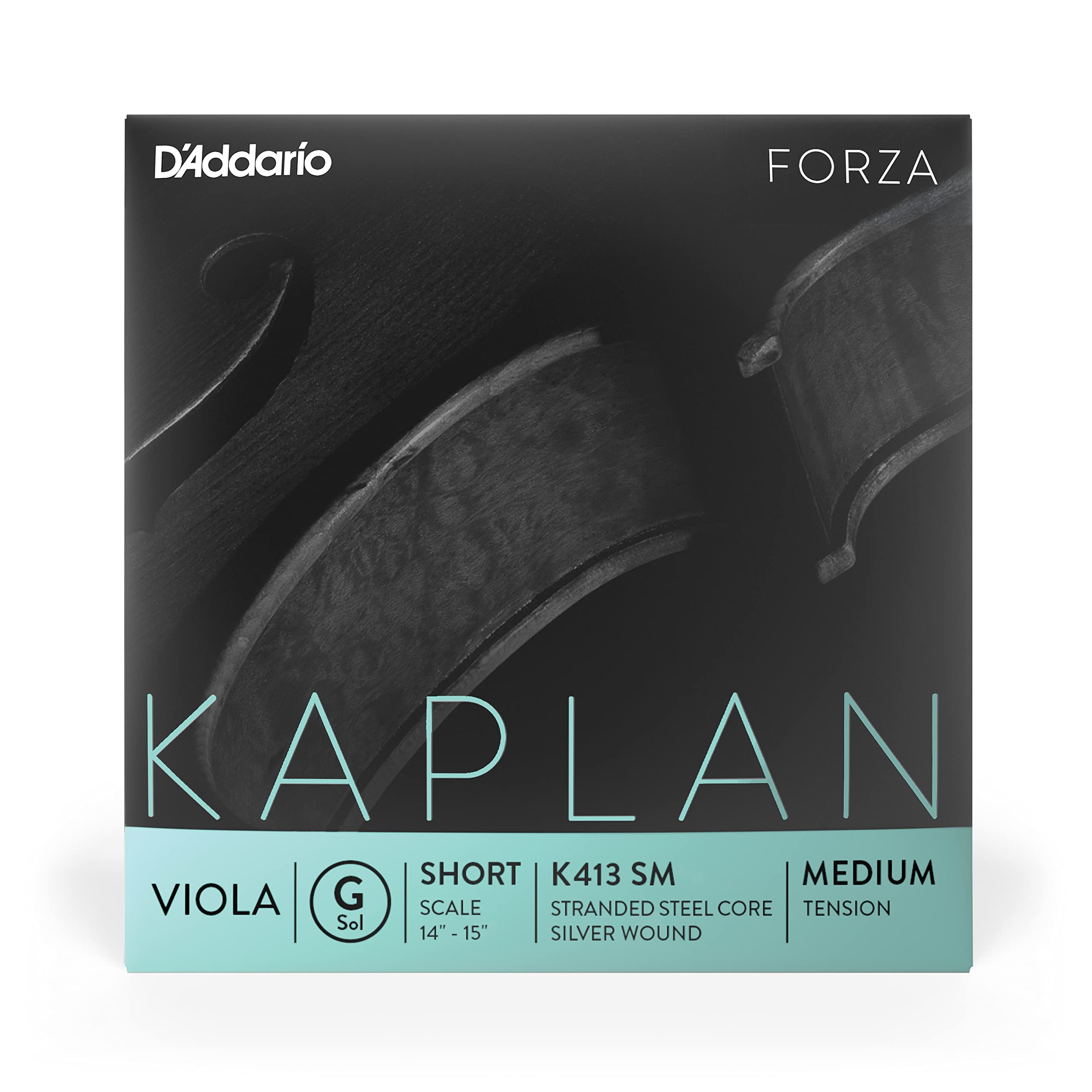 D'Addario Kaplan Forza Viola String - Single G String - K413 SM - Viola Strings - Short Scale, Medium Tension