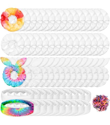 Amazon.com : Silkfly 10 Pcs White Cotton Headbands Sets for  display picture 1